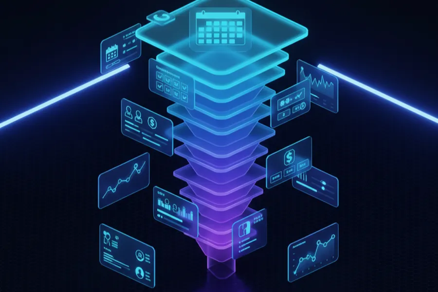 High-ticket call funnel flow diagram