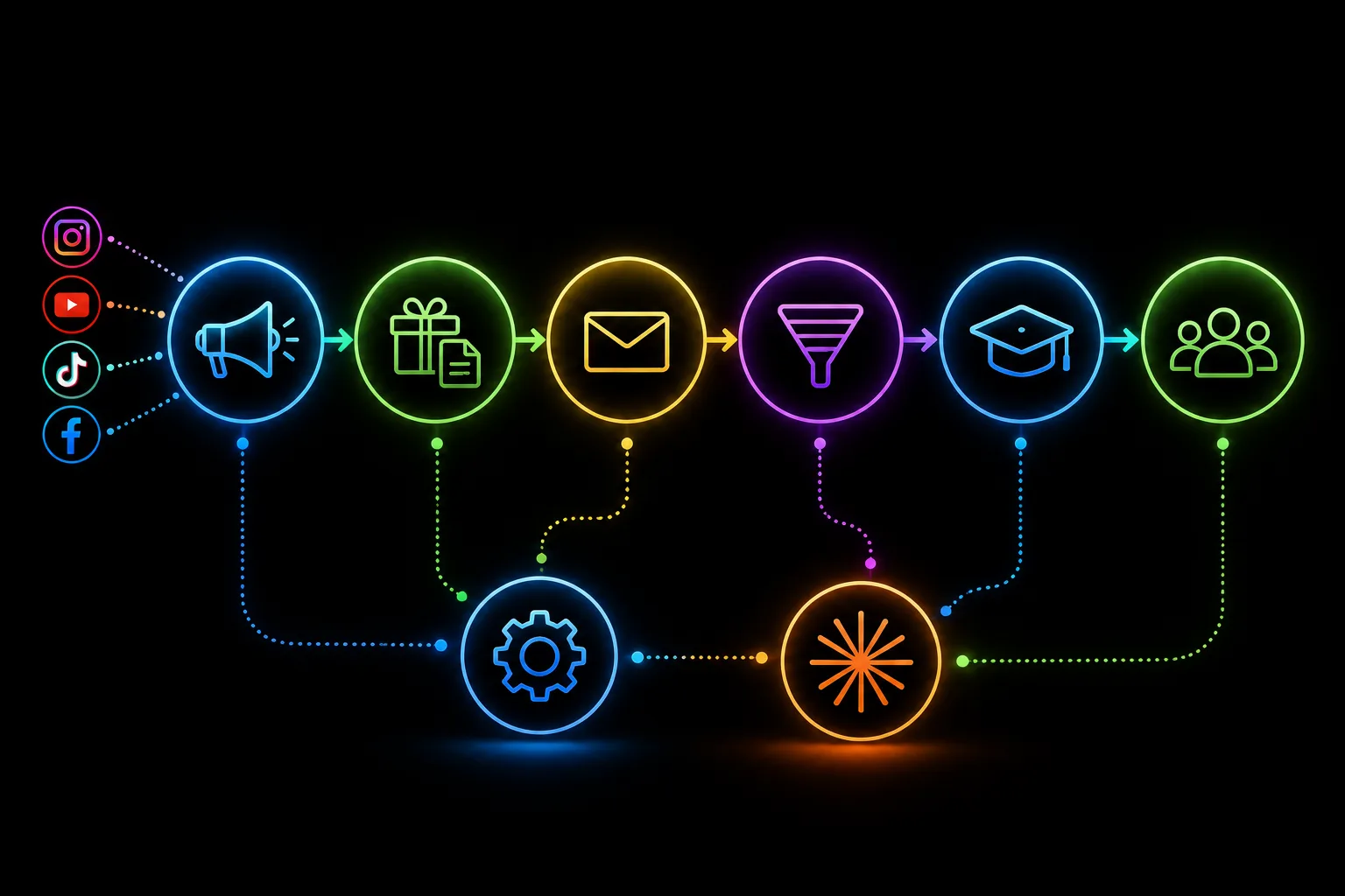 AI-powered agency reporting system showing marketing metrics, CRM data, insights, and automated client reports.