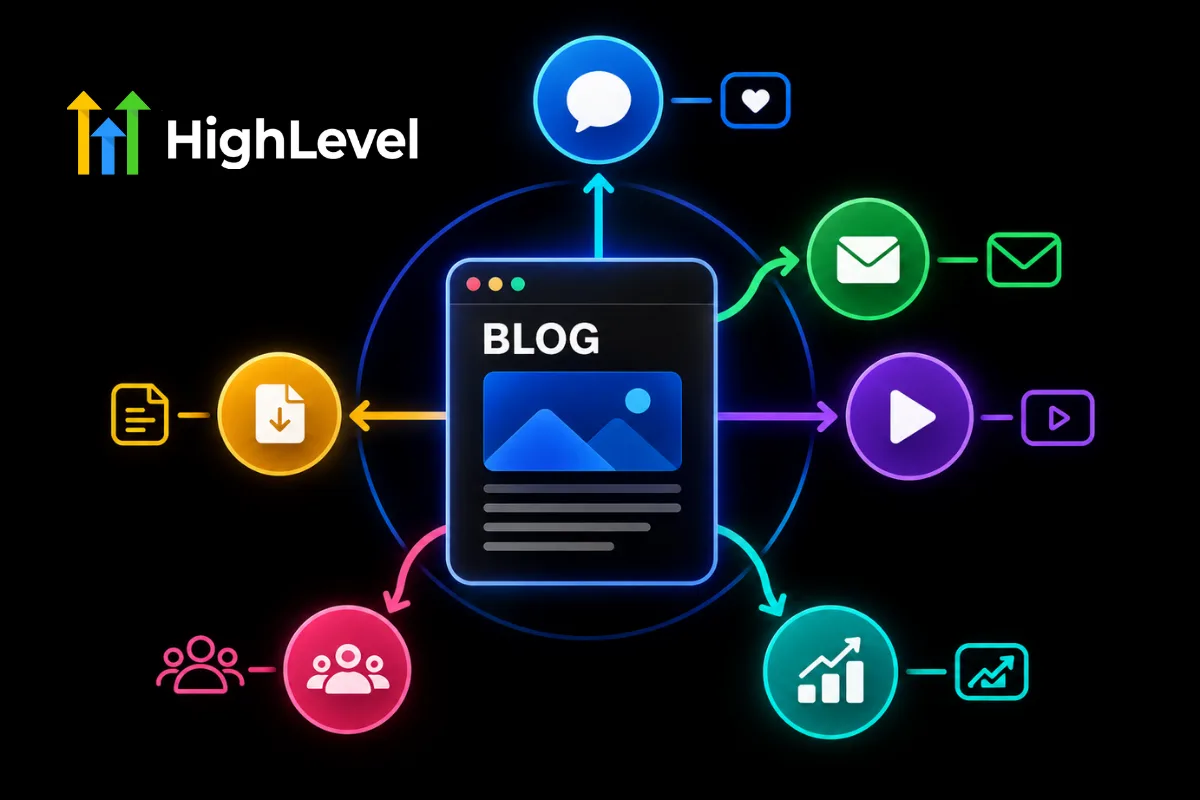 Automated email marketing workflow showing lead capture, nurture emails, promotions, segmentation, and customer retention.