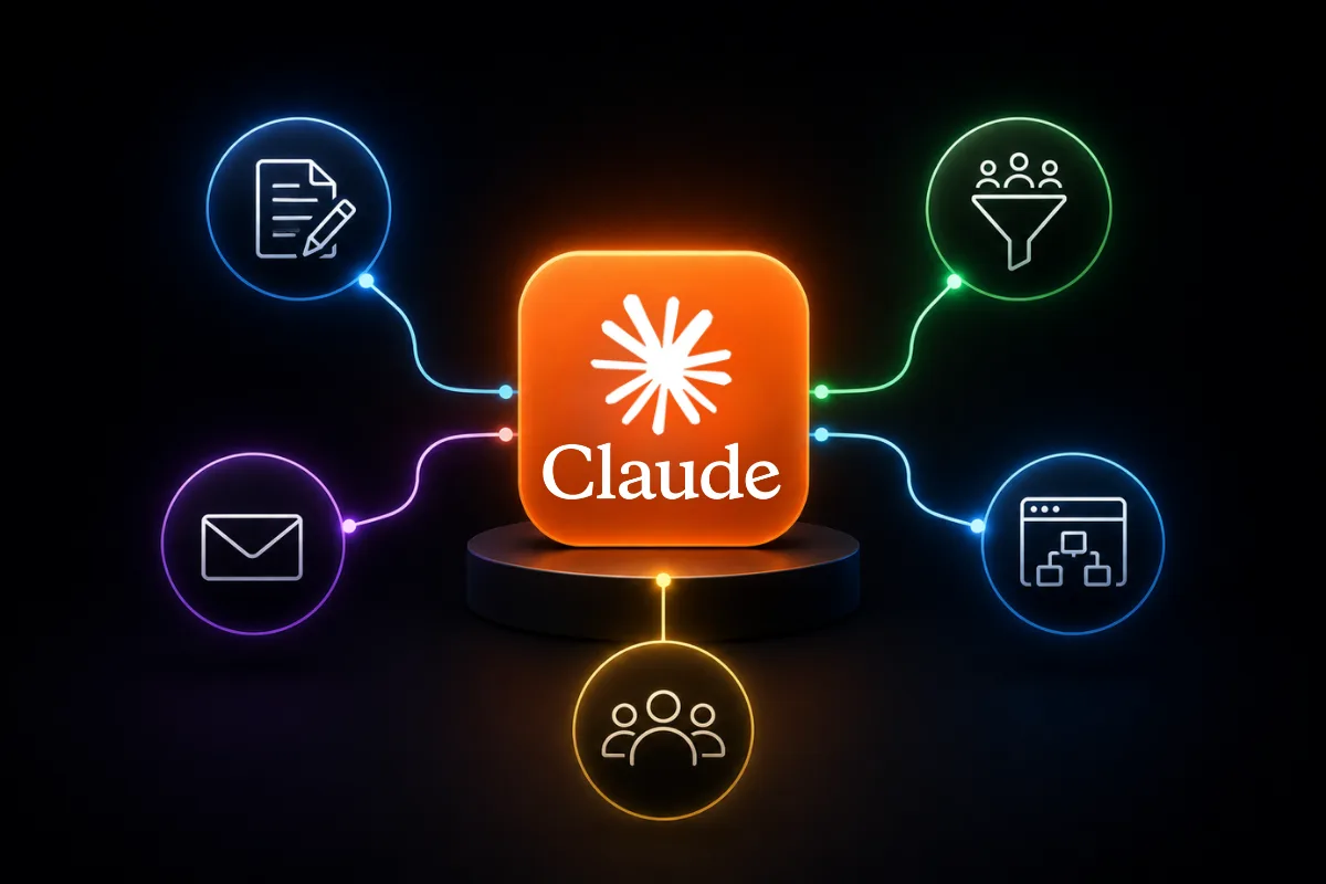 Marketing agency workflow using Claude AI with content creation, client onboarding, GoHighLevel automation, and SEO tasks.